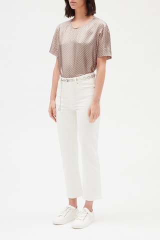 Top en soie - Beige
