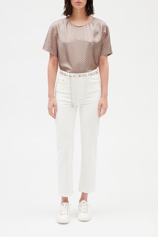 Top en soie - Beige