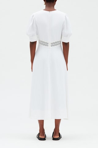 Robe mi-longue Blanc