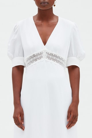 Robe mi-longue Blanc