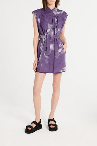 Robe chemise tie and dye - Violet