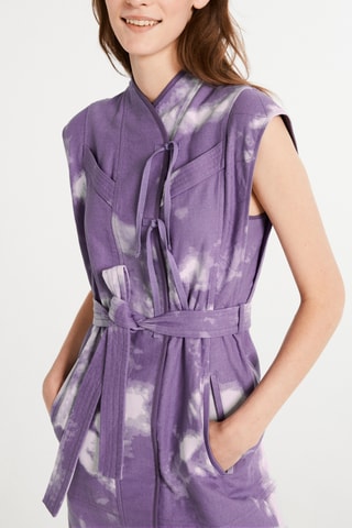 Robe chemise tie and dye - Violet