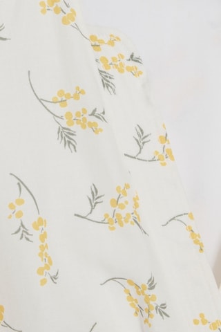 Robe portefeuille en lin - Blanc