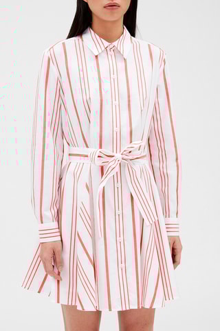 Robe chemise - Blanc et rose