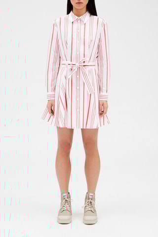 Robe chemise - Blanc et rose