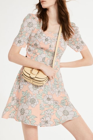 Robe chemise en lin - Saumon et rose poudré