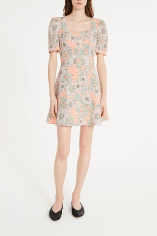 Robe chemise en lin - Saumon et rose poudré
