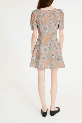 Robe chemise en lin - Saumon et rose poudré