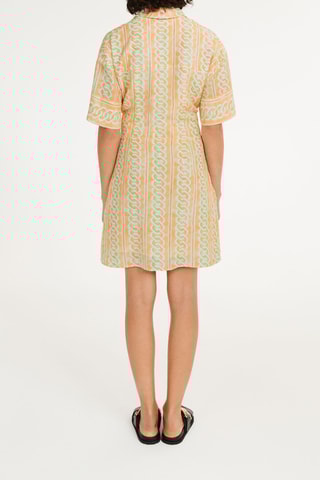 Robe chemise - Saumon et vert clair