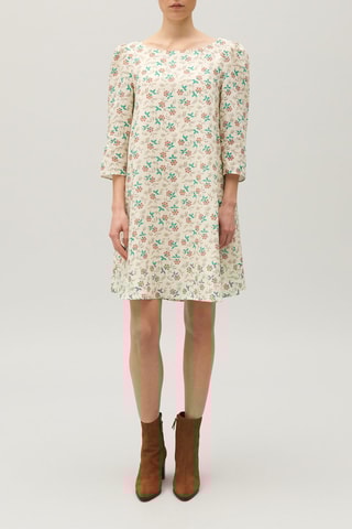 Robe trapèze en lin - Ecru