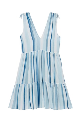 Robe courte - Bleu et blanc