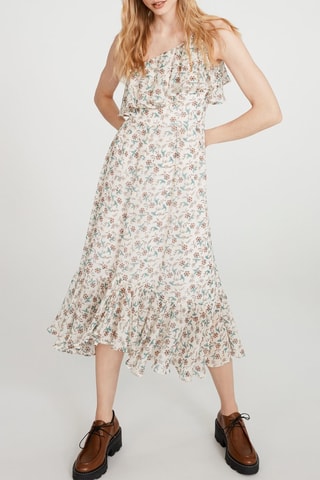 Robe asymétrique - Ecru