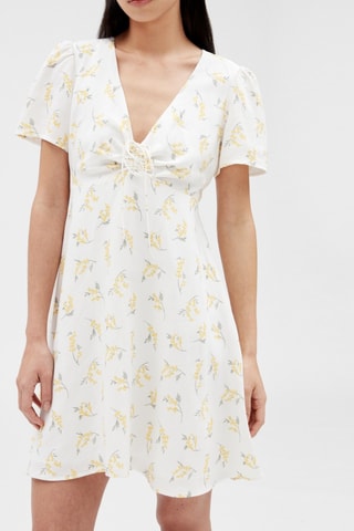 Robe patineuse en lin - Blanc