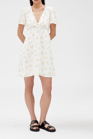 Robe patineuse en lin - Blanc