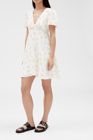 Robe patineuse en lin - Blanc