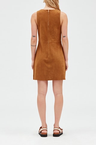 Robe courte en nubuck - Camel