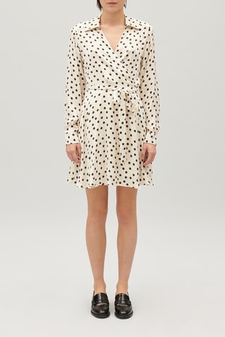 Robe courte portefeuille - Beige