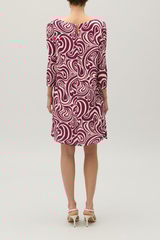 Robe trapèze - Ecru et fuchsia