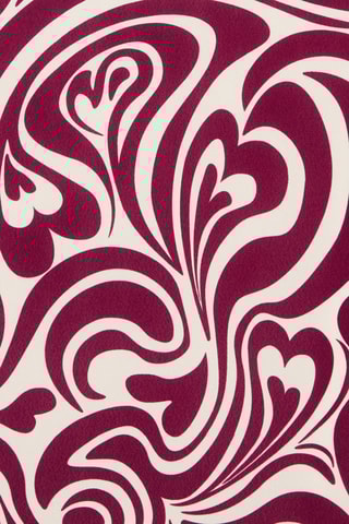 Robe trapèze - Ecru et fuchsia