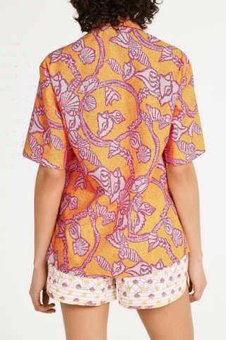 Chemisier - Orange et rose