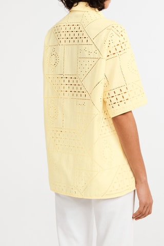 Chemisier en broderie anglaise - Jaune