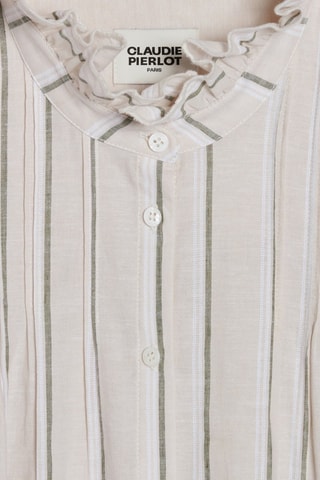 Chemisier en lin - Blanc et gris