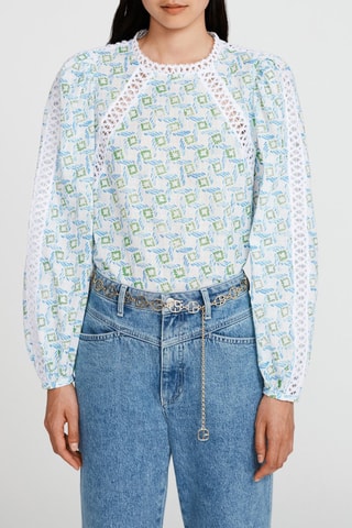 Blouse - Ciel et blanc