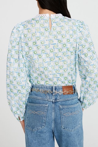 Blouse - Ciel et blanc