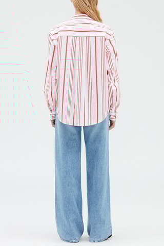 Blouse droite - Blanc et rose