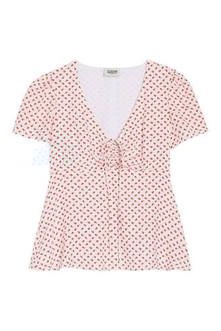 Blouse - Blanc et rouge
