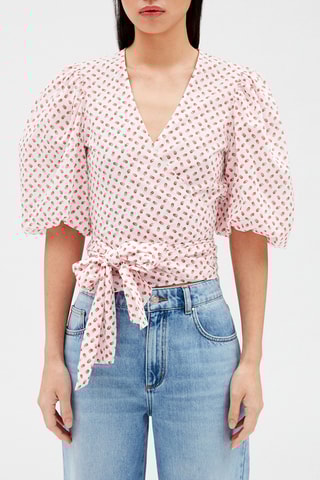 Blouse - Blanc et rouge