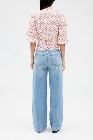 Blouse - Blanc et rouge