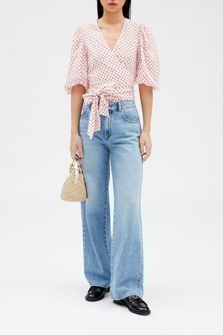 Blouse - Blanc et rouge