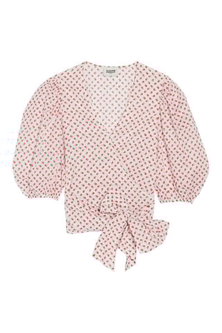 Blouse - Blanc et rouge