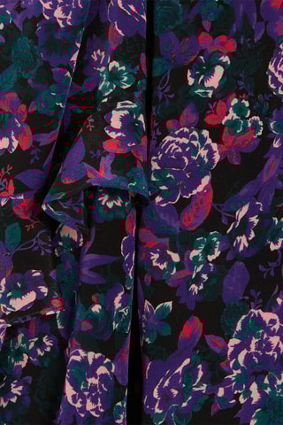 Blouse en soie - Noir et violet
