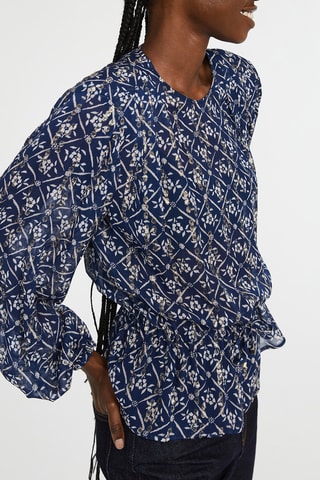Blouse - Bleu marine et blanc