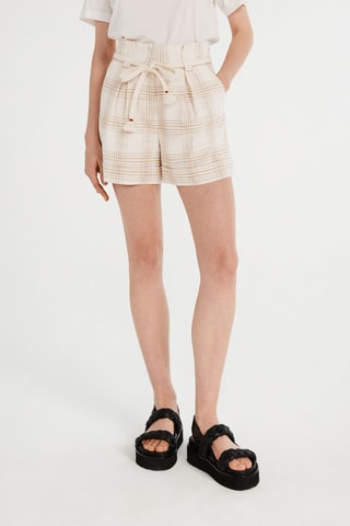 Short taille haute - Ecru