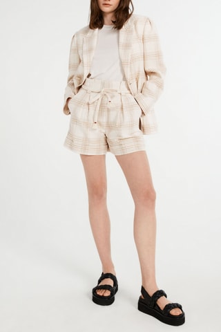 Short taille haute - Ecru