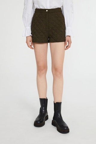 Short taille haute - Kaki