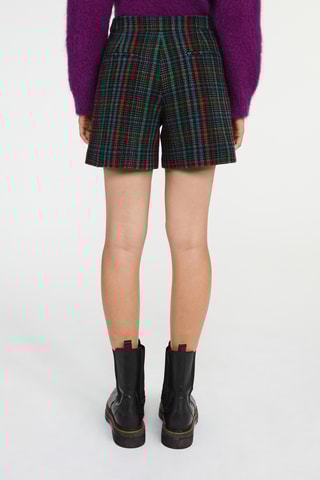 Short en laine taille haute - Noir