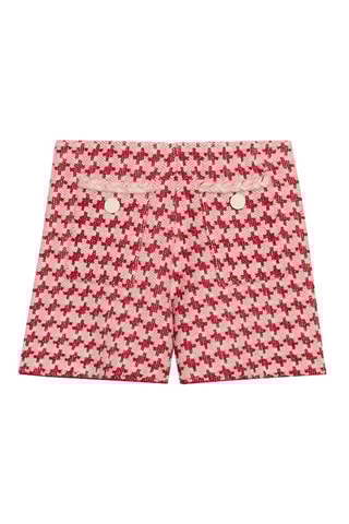 Short en maille - Rouge et rose