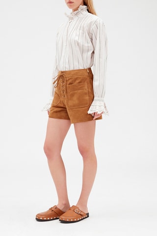 Short en nubuck - Camel