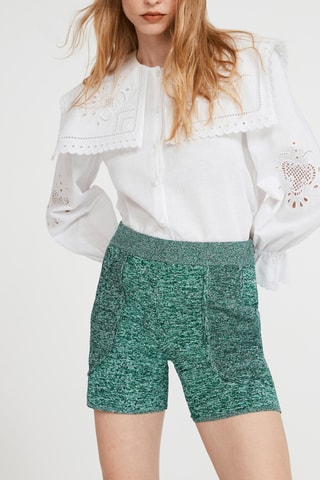 Short taille haute - Vert chiné