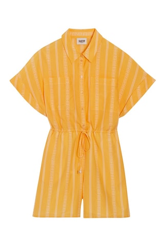 Combishort à rayures - Jaune