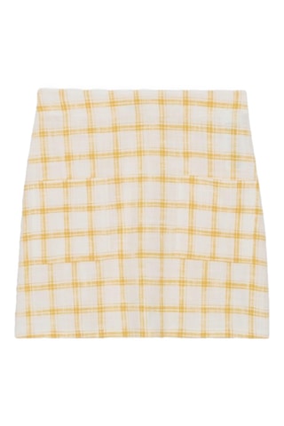Jupe droite taille haute - Blanc