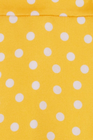 Jupe mi-longue en soie - Jaune