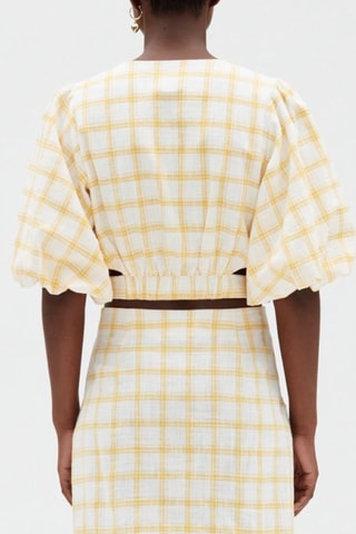 Jupe droite taille haute - Blanc