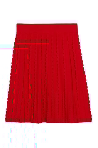 Jupe courte en maille - Rouge