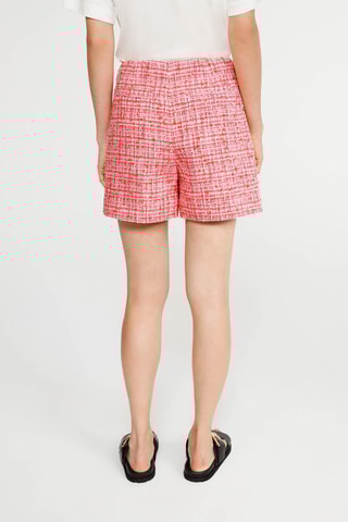 Jupe-short en tweed - Rose et corail