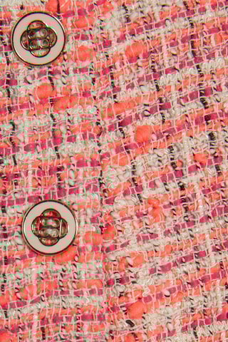 Jupe-short en tweed - Rose et corail